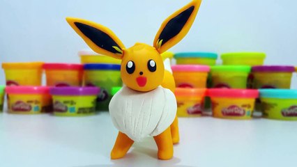 Play Doh Pokemon * Pokemon Eevee Play Poh - How To Make A Play Doh Pokemon