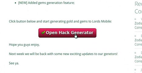 Lords Mobile: FREE Gold and Gems (Online Generator)