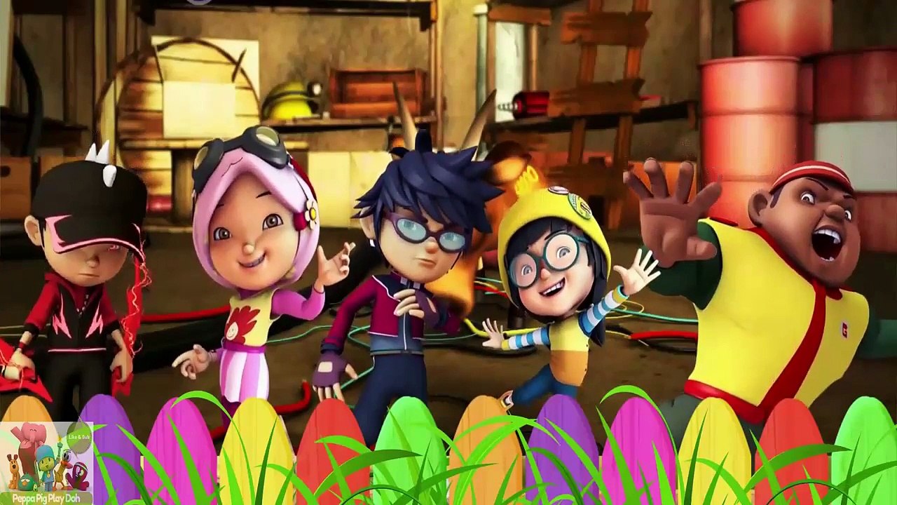BoBoiBoy Finger Family Nursery Rhymes By Peppa Pig Play Doh