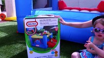 Bounce House & Ball Pit Family Fun with Little Tikes Kids Jr Sports & Slide Bouncer Jump Castle
