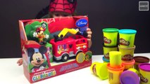 Play Doh Surprise Eggs - Peppa Pig and Kinder Surprise Eggs in Mickey Mouse Clubhouse Spiderman