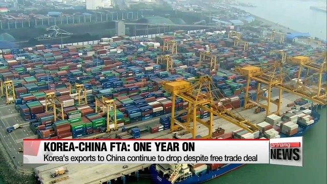 Korea's exports to China continue drop despite free trade deal