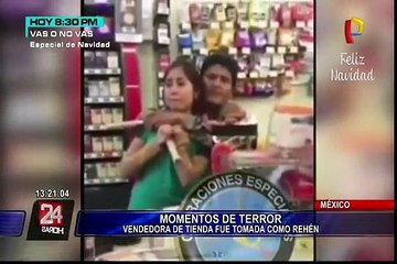 Vendedora es tomada como rehén en México