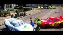 [ Lightning McQueen ] HULK riding Mcqueen Cars and Anna Frozen riding DINOCO!.mp4