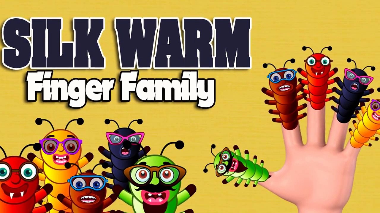 Finger Family Songs for Children Bee | Silk Worm Finger Family Nursery Rhymes Cartoon Animated