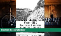 Pre Order Wonder MBE questions   answers: e book - by writers of 6 published bar essays -