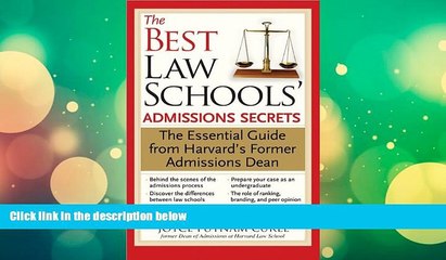 Buy Joyce Curll The Best Law Schools  Admissions Secrets: The Essential Guide from Harvard s