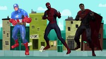 3D Itsy Bitsy Spider - Dance Superman, Spiderman, Captain America | Songs Nursery Rhymes for Kids