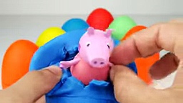 MANY PLAY DOH SURPRISE EGGS for a SHARK ! - Frozen Anna Minions Hulk Peppa Pig Kids Toys Playdough