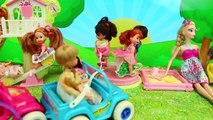 Barbie Kelly Power Wheels Frozen Kids Playground Park Adventure with Elsa, Anna & Baby Doll Parody