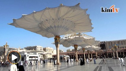 Payung gergasi Masjid Nabawi tidak boleh digunakan