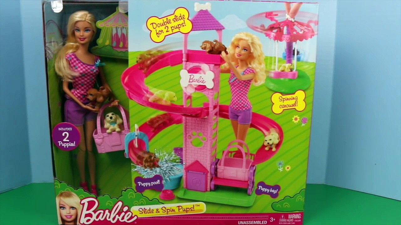 barbie flippin pup pool playset