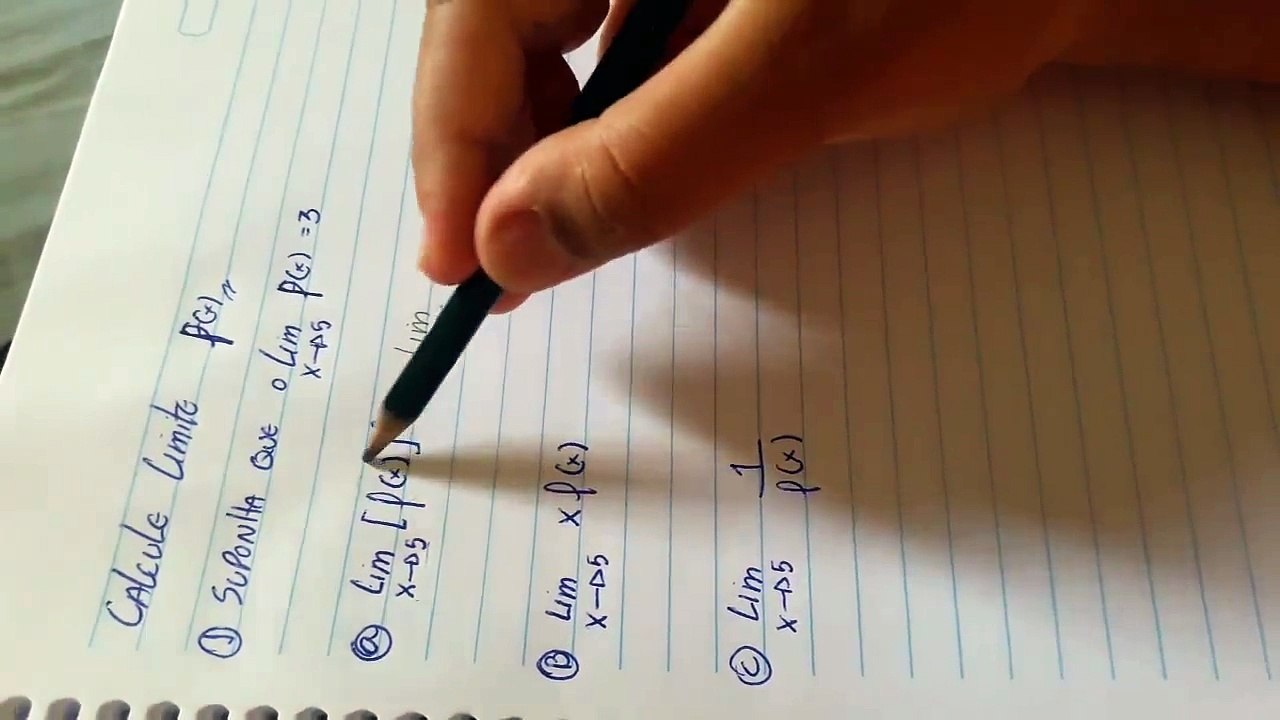 CALCULO I - Limite com f(x) EXERCICIOS