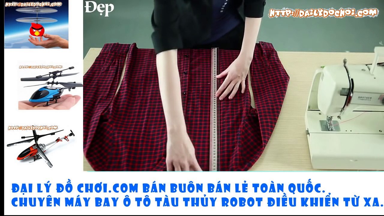 Biến sơ mi nam thành váy xinh