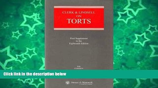 Online John Frederic Clerk Clerk and Lindsell on Torts: 2nd Supplement (Common Law Library) Full