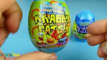 3 Surprise Eggs SpongeBob Squarepants Krabby Patty, Plastic Egg with Mega Tattoo and Trolli Gummy