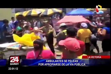 La Victoria: ambulantes se pelean por apropiarse de la vía pública