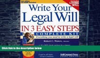 Buy  Write Your Legal Will in 3 Easy Steps - US: Everything you need to write a legal will (Legal