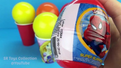 下载视频: Balls Surprise Cups Spider Man Marvel Avengers Disney Princess Cars Peppa Pig Surprise Eggs and Toys