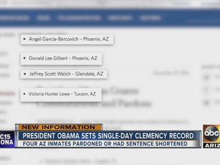 Obama pardons 78 people, 4 of them in Arizona