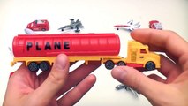 Learning Planes and Fighter Jet for Kids - Police Car Fire Truck Toys Tomica Collection