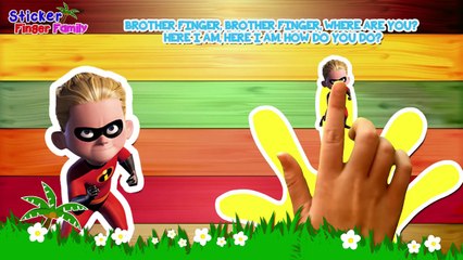 incredible Finger Family By Sticker Song