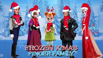 FROZEN Christmas Finger Family Nursery Rhymes for Children and Babies
