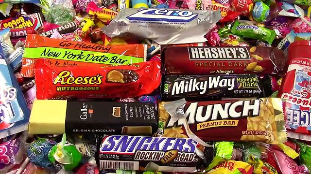 A lot of Candy Bars Countdown Review of New Yummy Chocolate Bars