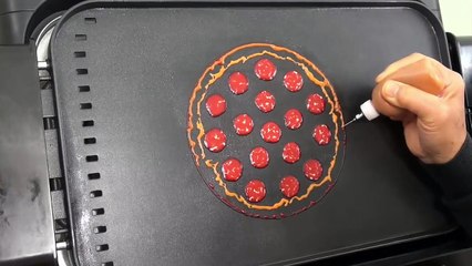 Guias de desenho Pizza - Làm bánh Pizza độc đáo - Nghệ thuật vẽ tranh siêu ảo