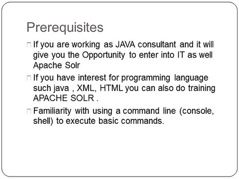Apache Solr Real Time Online Training By MaxMunus