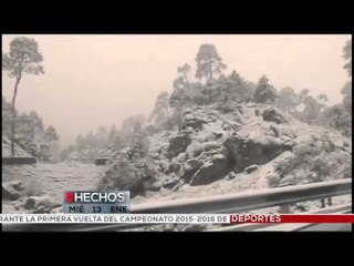 Ajusco y Marquesa cubiertos de nieve