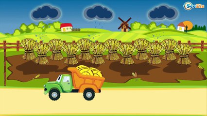 El Camión es Amarillo y La Excavadora infantiles - La zona de construcción - Carritos Para Niños