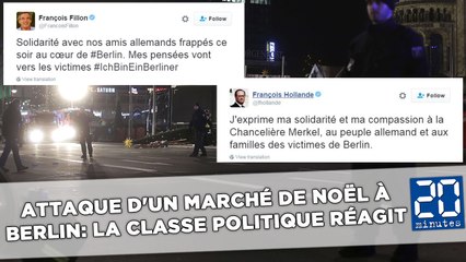 Attaque d'un marché de Noël à Berlin: La classe politique réagit