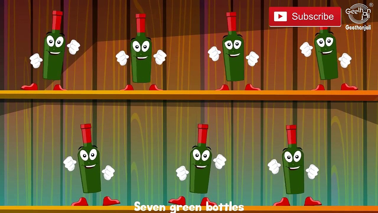 Ten Green Bottles Hanging On The Wall Song And Lyrics - Nursery Rhymes For Children