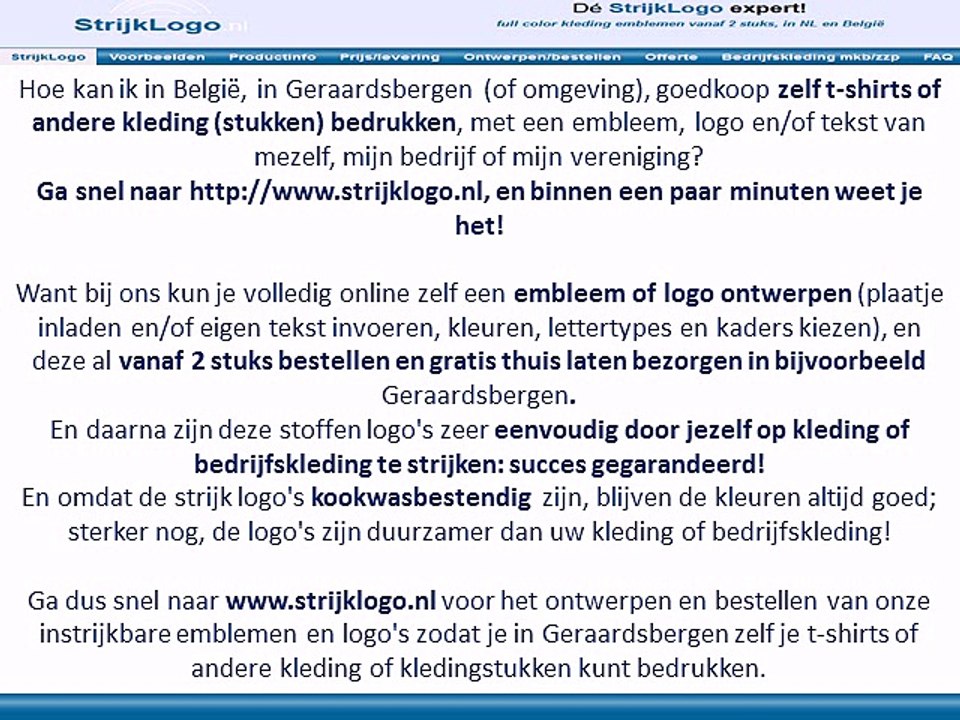 Zelf kleding bedrukken Geraardsbergen