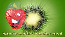 Finger Family Fruit Cartoon Funny Apple Peer - Nursery Rhymes For Children and kids