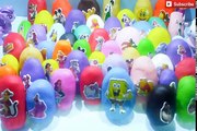 Huge 50 Play Doh Surprise Eggs Hello Kitty Ben10 Kinder Toys Disney Frozen