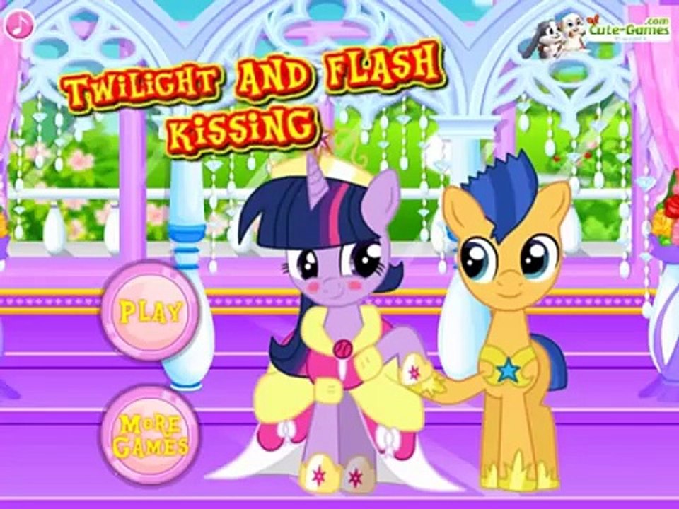 TWILIGHT SPARKLE AND FLASH KISSING! My Little Pony Twilight and Flash Wedding Video Game!