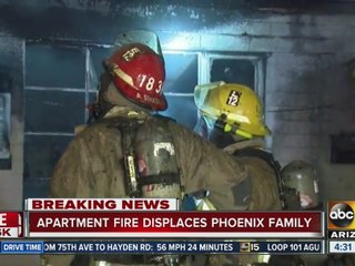 Condo fire leaves family displaced in Phoenix overnight