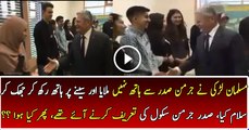Muslim Girl Refuses To Shake Hands With President of Germany