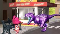 Spiderman Dinosaur Vs Gorilla Attack Pig Little Baby Boy Fight Dinosaurs Nursery Rhymes for Children