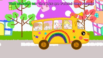 Wheels On the Bus song karaoke with lyrics | Nursery Rhymes For Kids | Ultra HD 4K Music Video