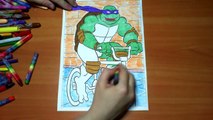 TMNT Ninja Turtles New Coloring Pages for Kids Colors Coloring colored markers felt pens pencils