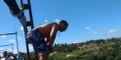 Brezilya'da bungee jumping faciası