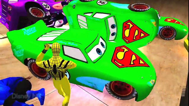 SPADERMAN COLORS & HULK with Lightning McQueen Cars COLORS & Funny Nursery Rhymes Childrens Songs