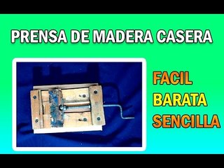 Como hacer una prensa de madera casera!