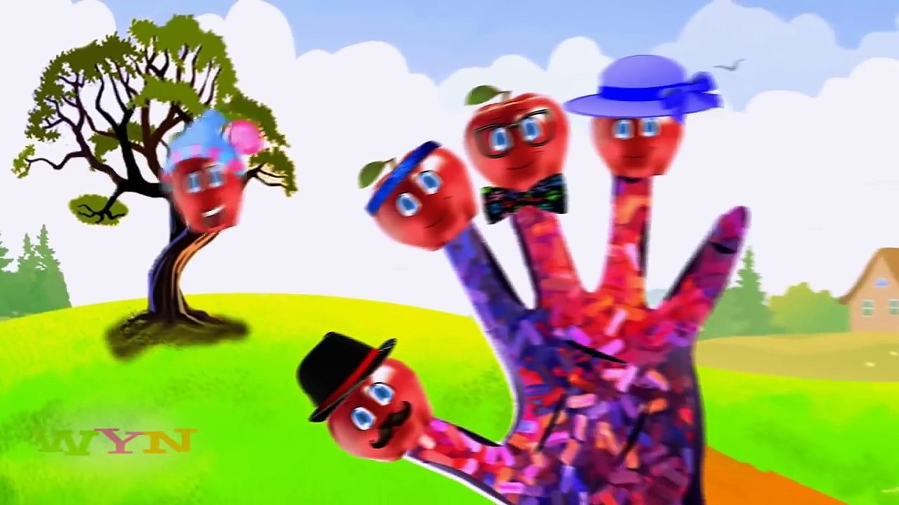Apple Finger Family Nursery Rhyme | Funny Animated Videos| Children Songs | Kid Songs