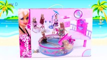 Barbie Life in the Dreamhouse Pool Party With Friends - Toy unboxing + Playtime