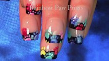 Nail Art | EASY Rainbow Animal Paw Print Nails Design Tutorial