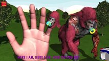 GORILLA VS DOG SUPERHERO BATTLE Finger Family | 1 HOUR | Nursery Rhymes for Children | 3D Animation